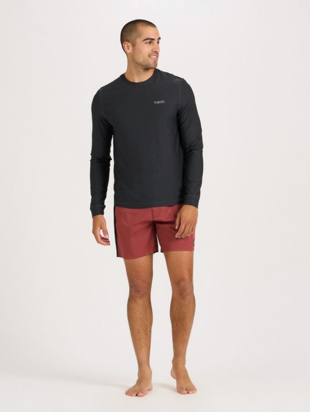 Vuori Long-Sleeve Uluwatu 2.0 Water Tee Blk Heather M Gorpcore Athleisure Resort